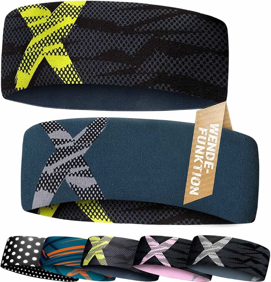 A R O C SPORTS Dünnes Stirnband Kinder mit Wendefunktion - ultraleichtes Sport Stirnband für Jungen 