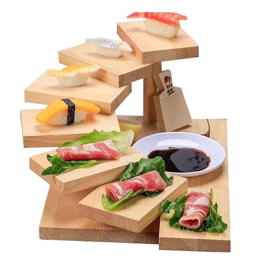 木製寿司盛り器足付き 3種合計１０個セット Amazon.co.jp: 寿司・刺身盛台 木製 階段盛器 立体盛込 段々 お