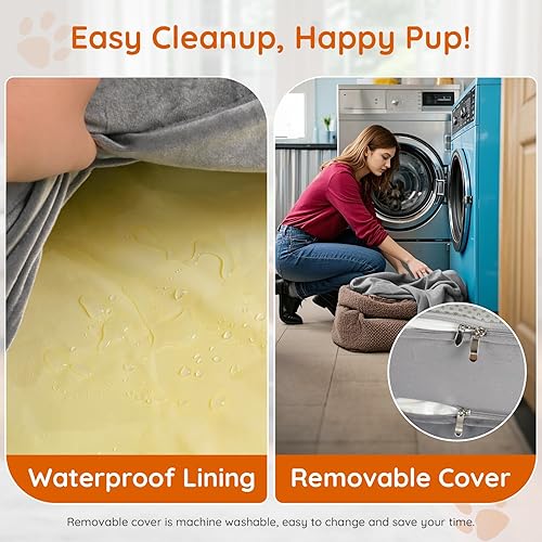 Miniatura 6 de Cama para perro personalizada para perros pequeños, medianos y grandes, cama ortopédica impermeable para perros, sofá cama de espuma de apoyo para