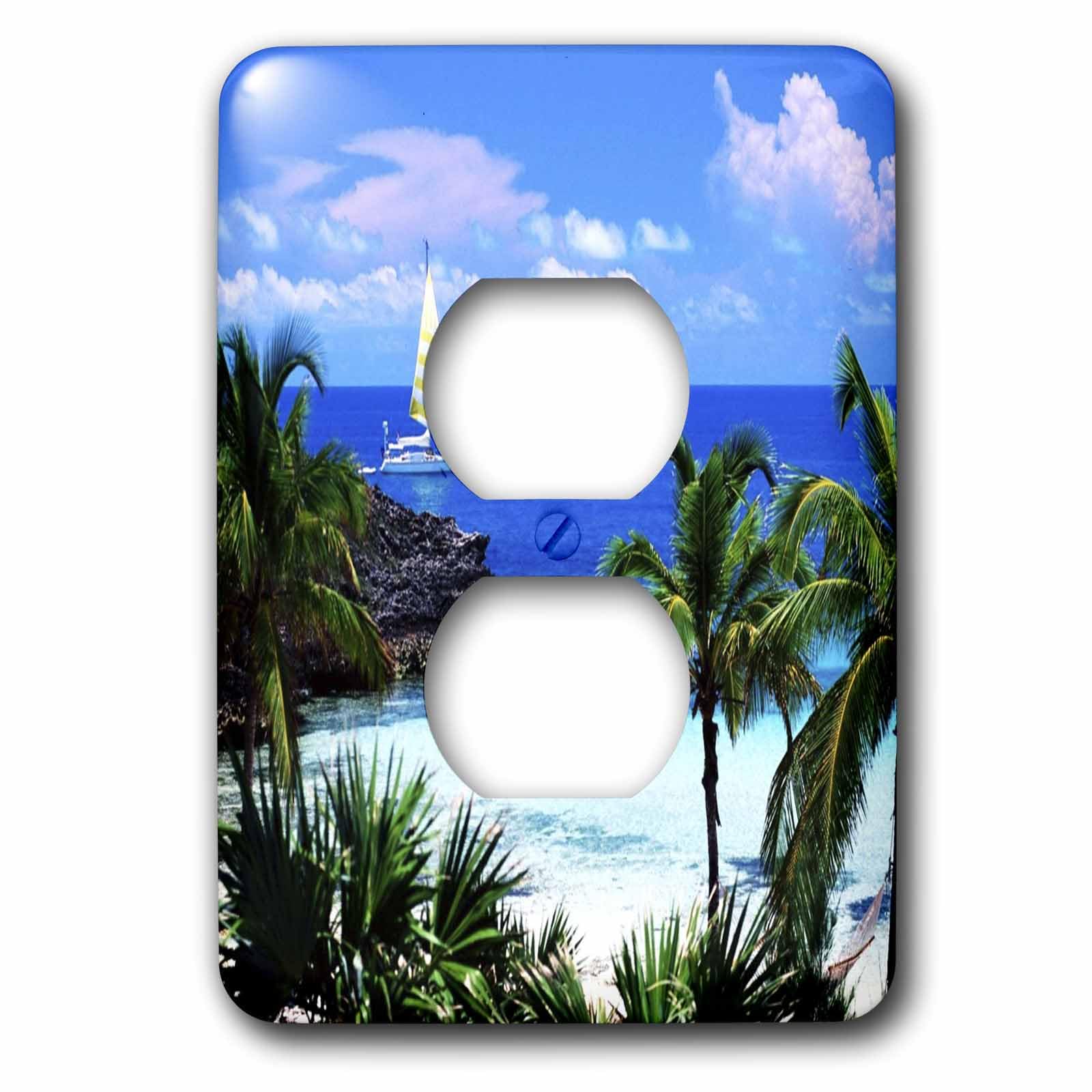 Housse de sortie de bateau Bahamas 3dRose LSP_54206_6 plaque interrupteur premium