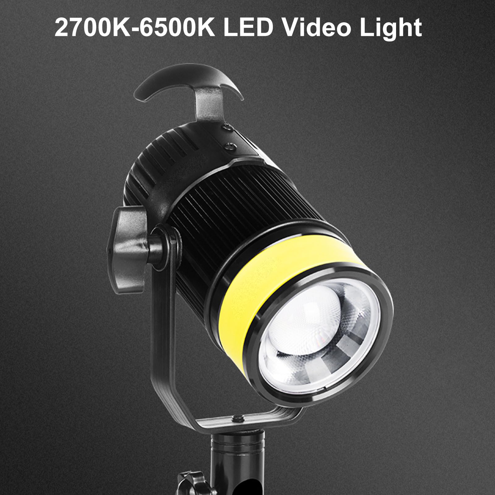 Andoer Luce LED Video, Illuminazione Foto, CRI 96+, 3500Lm, 22000Lux, Dimmerabile, 2700K - 6500K (spina UE)