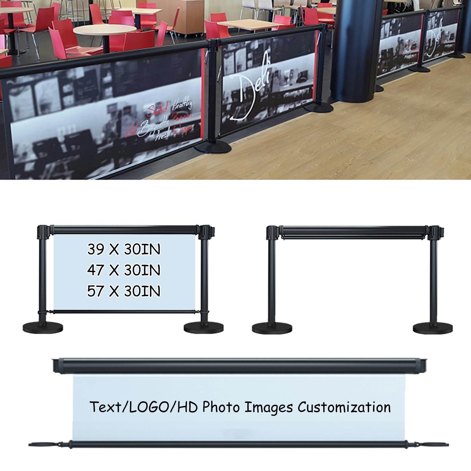 Postes De Control De Multitudes Para Carteles Personalizables De Primera Calidad, Poste De Línea De Cola De Carteles Publicitarios, Estaciones De Gestión De Multitudes Para Corredores De Pasillos (10