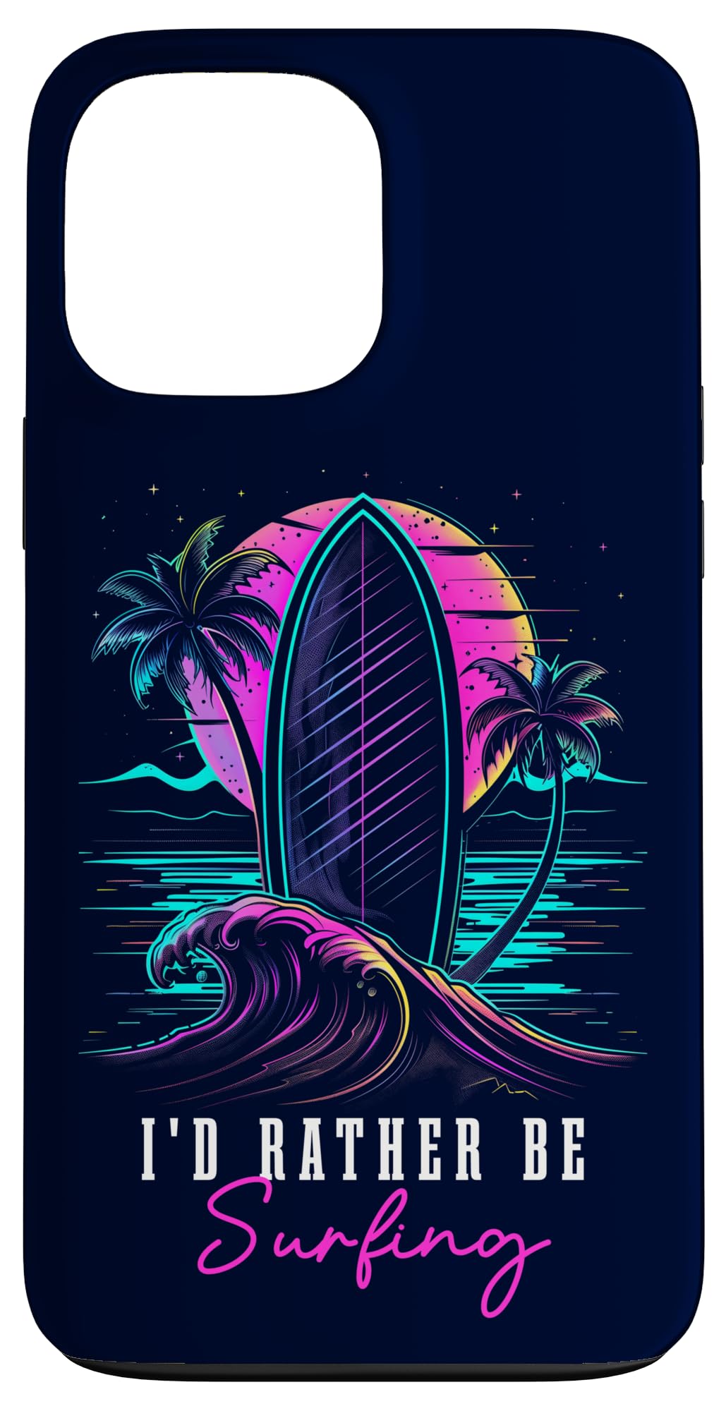Surf Retro Wave Surf Board Beach Surfer Custodia per iPhone 13 Pro Max