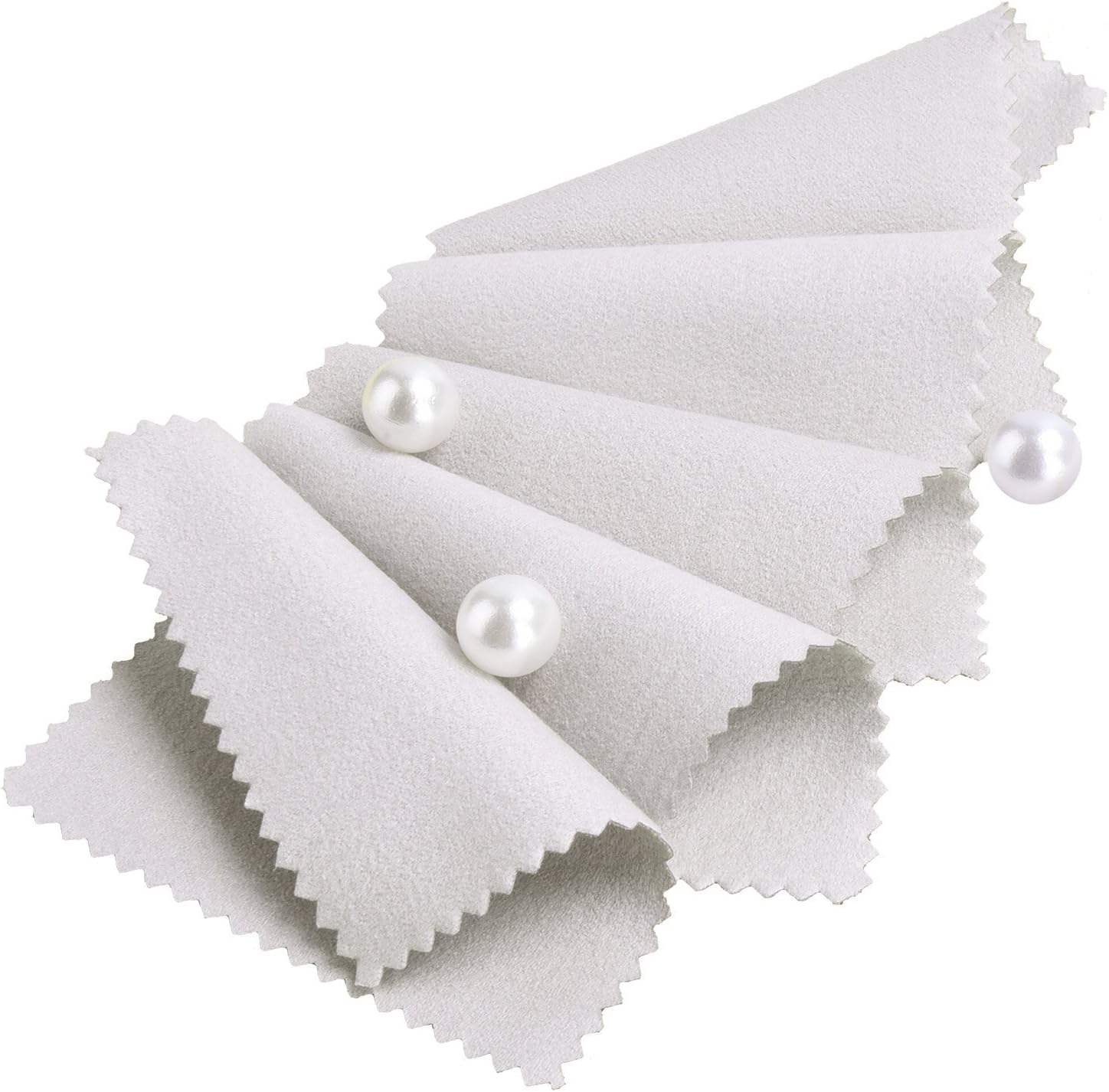 Outus Jewelry Cleaning Cloth Polishing Cloth for Sterling Silver Gold Platinum, 50 Pack (Grey) : Clothing, Shoes & Jewelry