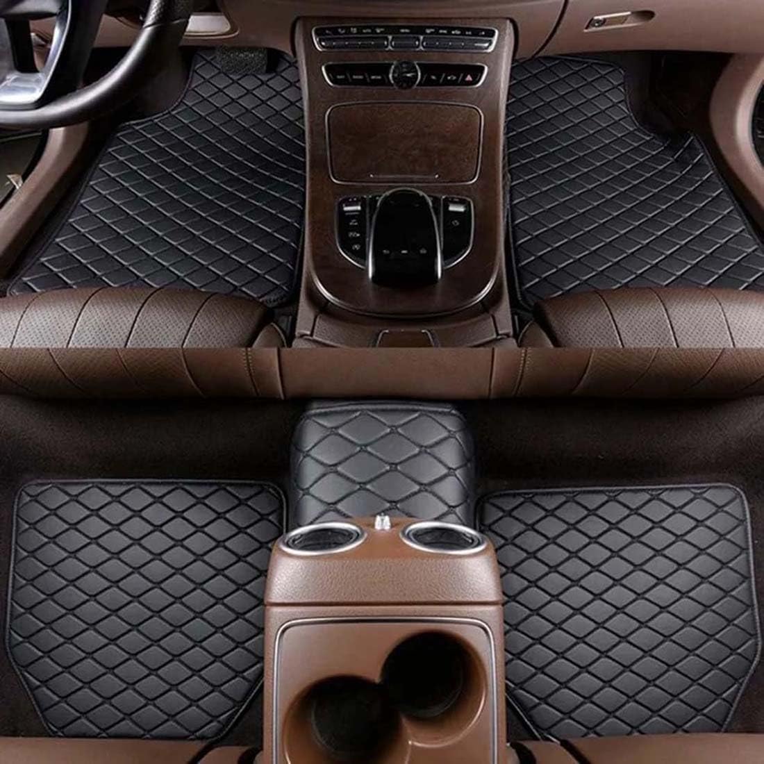 NIKTVEZ Car Mats, for Citroen C3/C3 Aircross/C3 Picasso/AirCross/C3 Non-Slip Floor Mat Heavy Duty Car Floor Mat for Cars Water Proof & Easy To Clean,A
