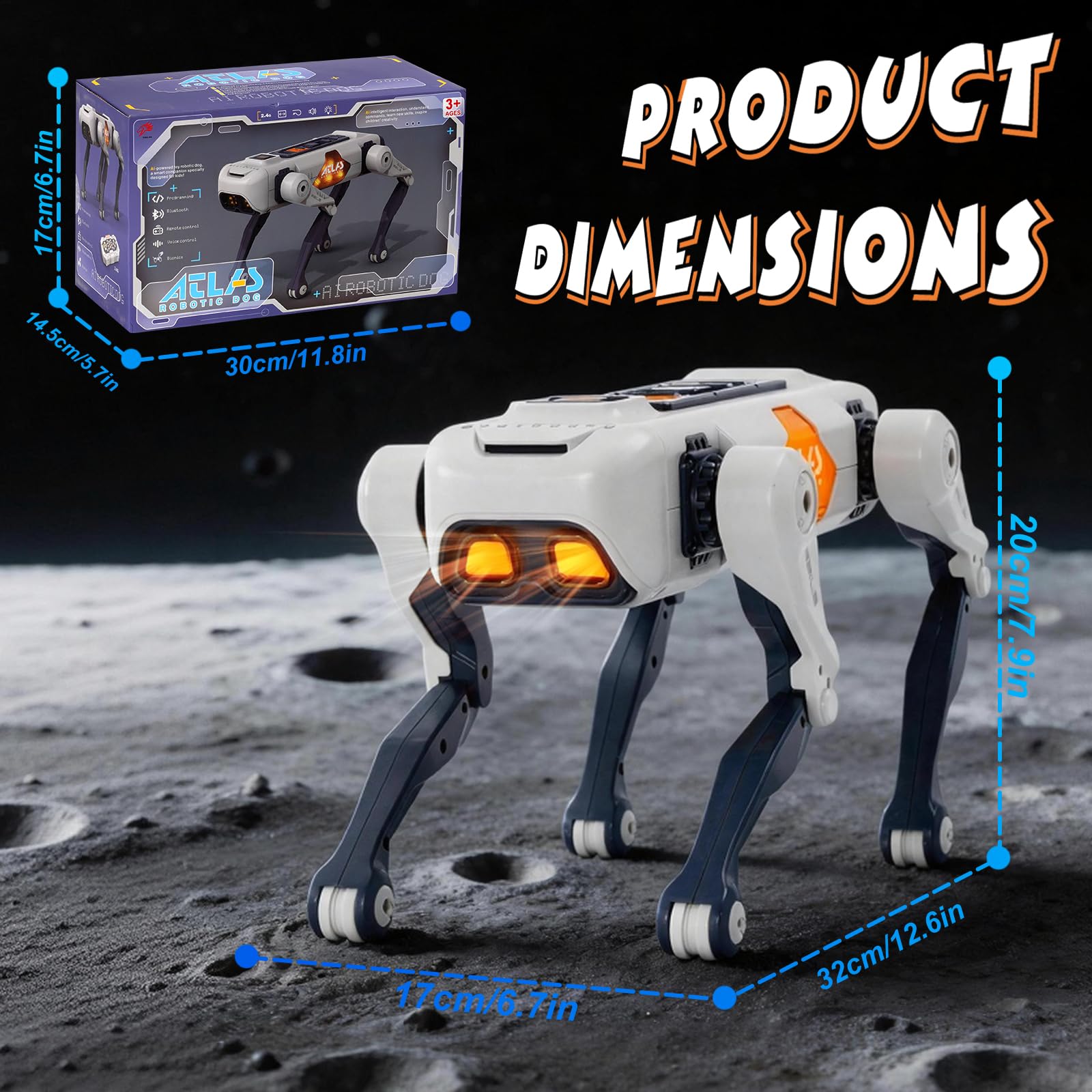 Chien Robot Programmable Jouet STEM pour Enfants avec Batterie 1200 mAh