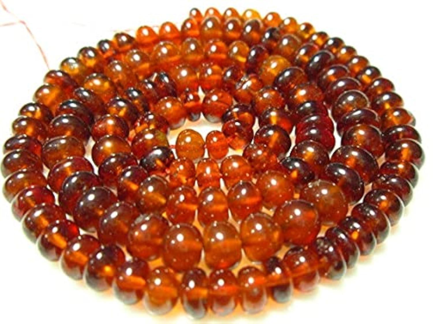 Hessonite Dark Smooth Rondelle perles naturelles LKBEADS 4-5mm pour création bijoux DIY