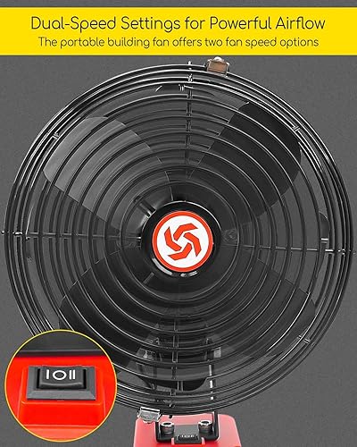 Miniatura 8 de Ventilador portátil inalámbrico para el lugar de trabajo apto para batería Milwaukee de 18 V, ventilador recargable portátil para exteriores,