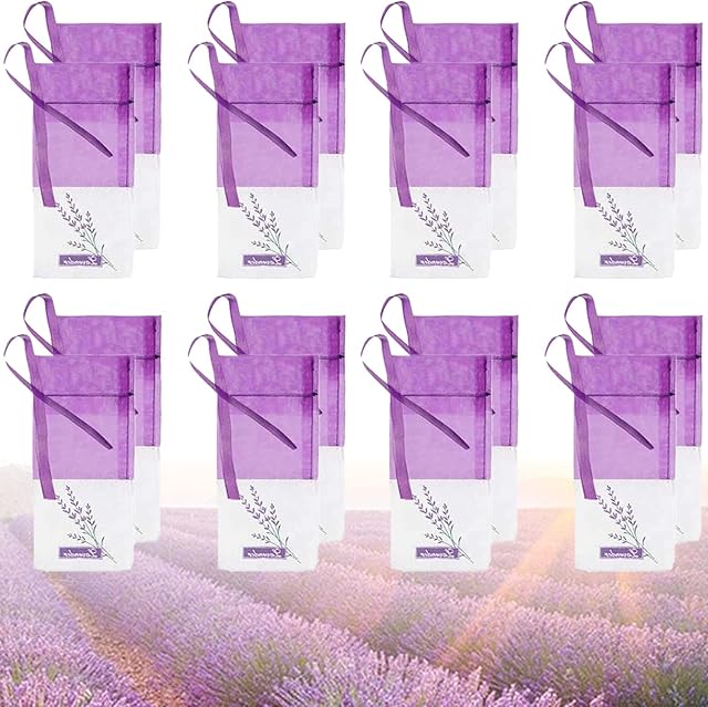 20 PCS Lavender Sachets Purple Sachet Empty Bags Small Item Storage Bag Organza Gauze Bags for Lavender, Spice and Herbs
