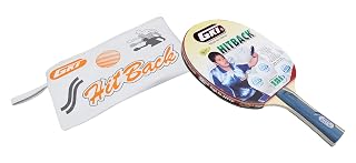 GKI Wood Hitback Table Tennis Racquet, Multicolor