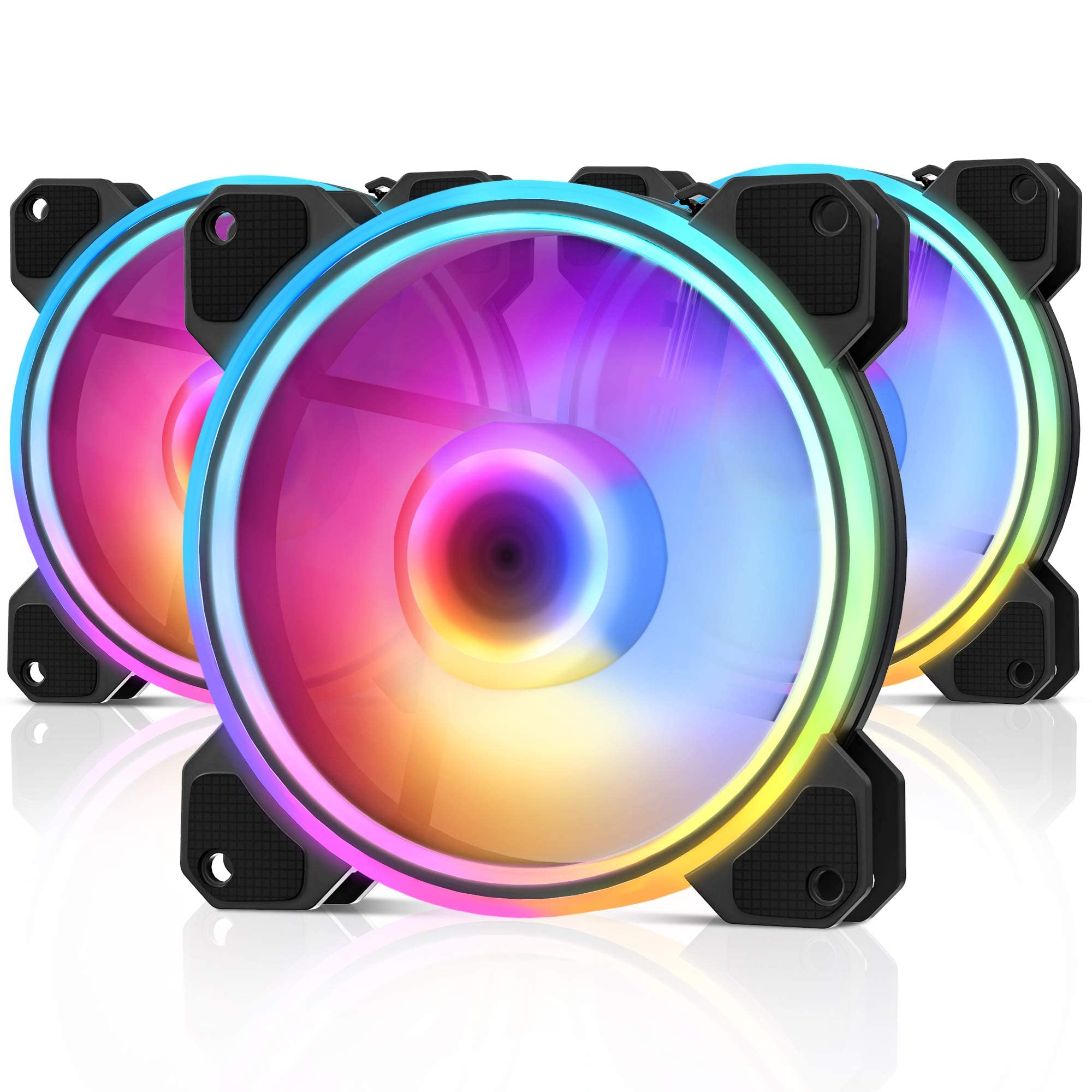 Buy Case Fan 3 Pack Magic Moon Series, High Performance Cooling PC Fans