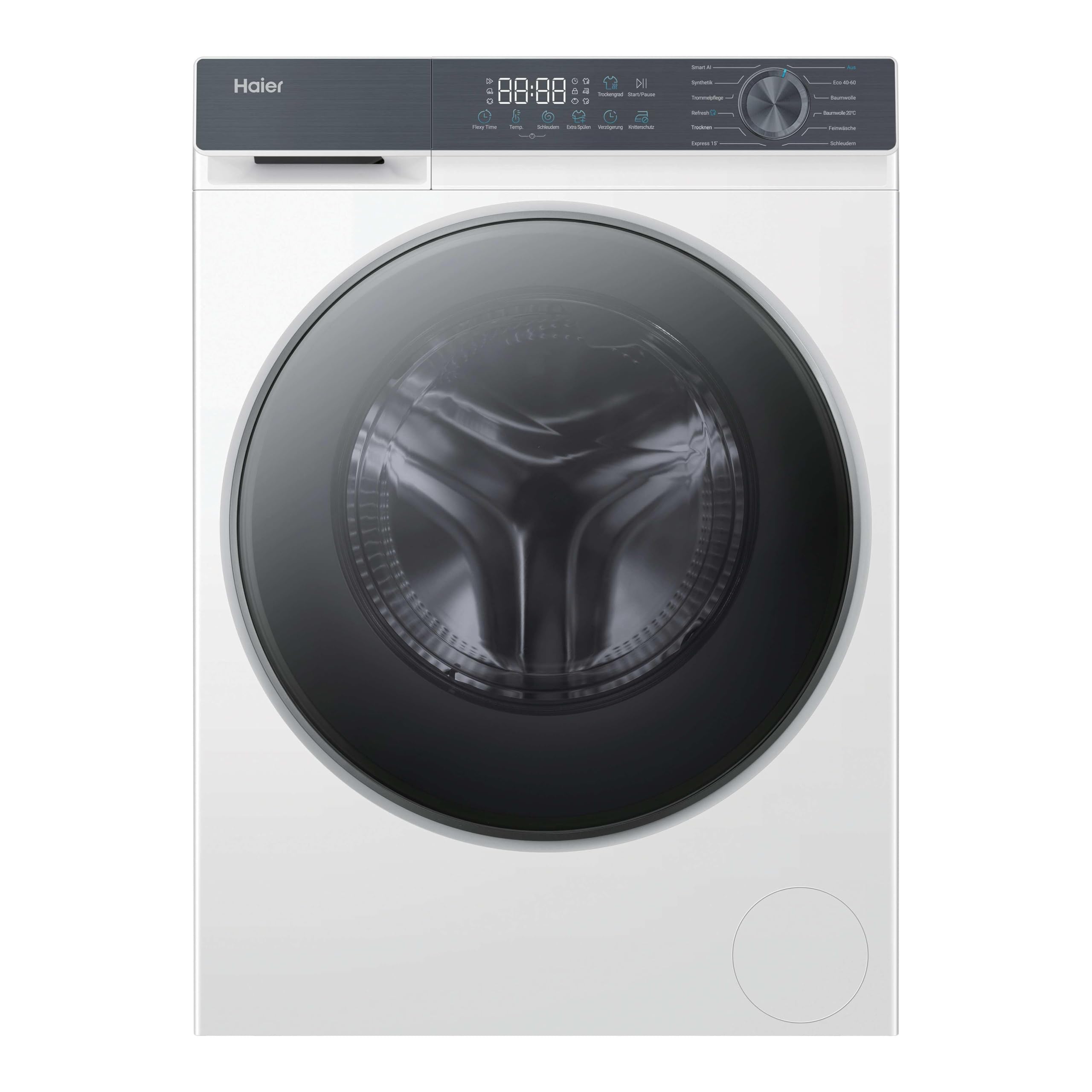 Haier Waschtrockner 8/5 kg (Waschen/Trocknen) I G3 Serie I A -20% (Waschen), 1.400 U/Min., leiser Inverter-Motor, Automatik- und Expressprogramm, Aquastop, Hygiene-Technologien I HWD80-BP1433637T | 1.400 U/Min., Leiser Inverter-Motor, Automatik- und Expre