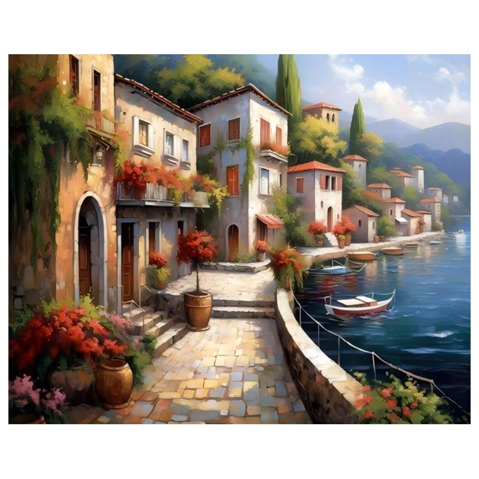 Paint by Numbers for Adults Landscape, Landscape Paint by Numbers, Paint by Numbers Kits for Gifts and Home Wall Decor 12x16 Inch