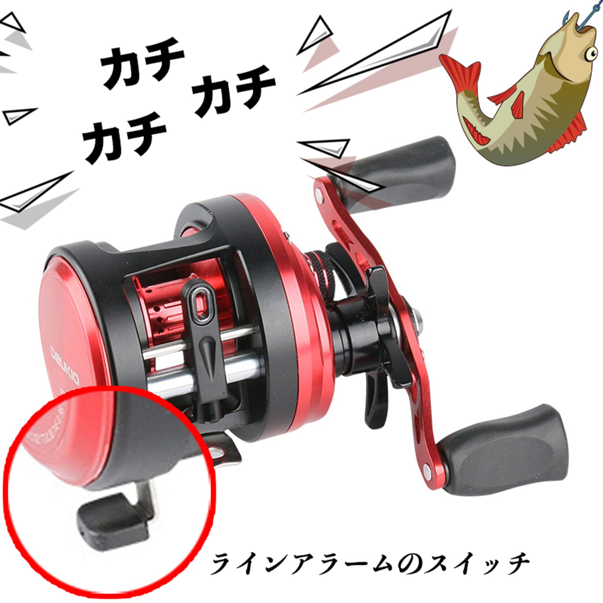 YU201L リール ベイトリール 釣りリール ドラムリール 左巻き Amazon | VISPREA リール ベイトリール 釣りリール ドラムリール