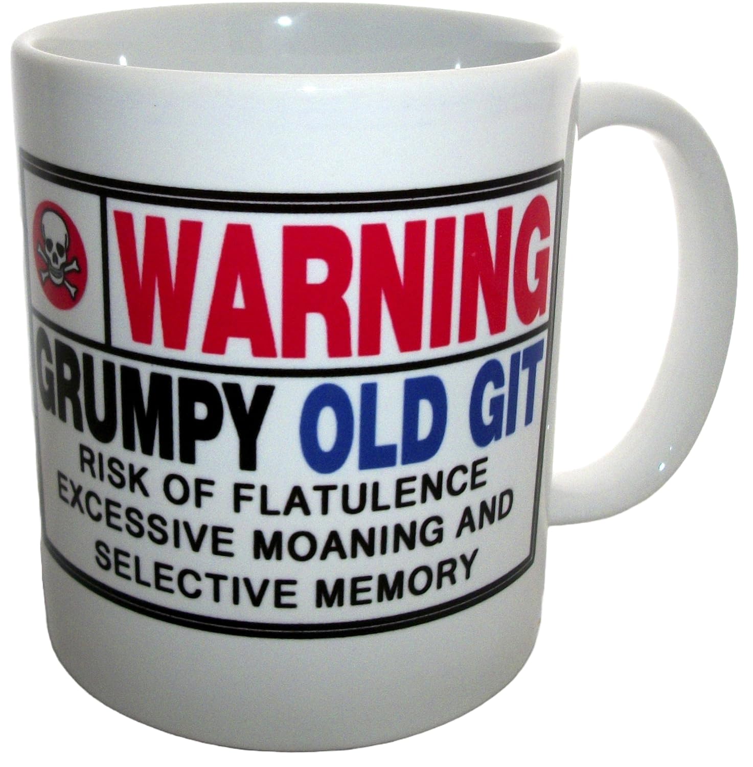 S.Pottery Warning Grumpy Old Git Novelty Ceramic Mug