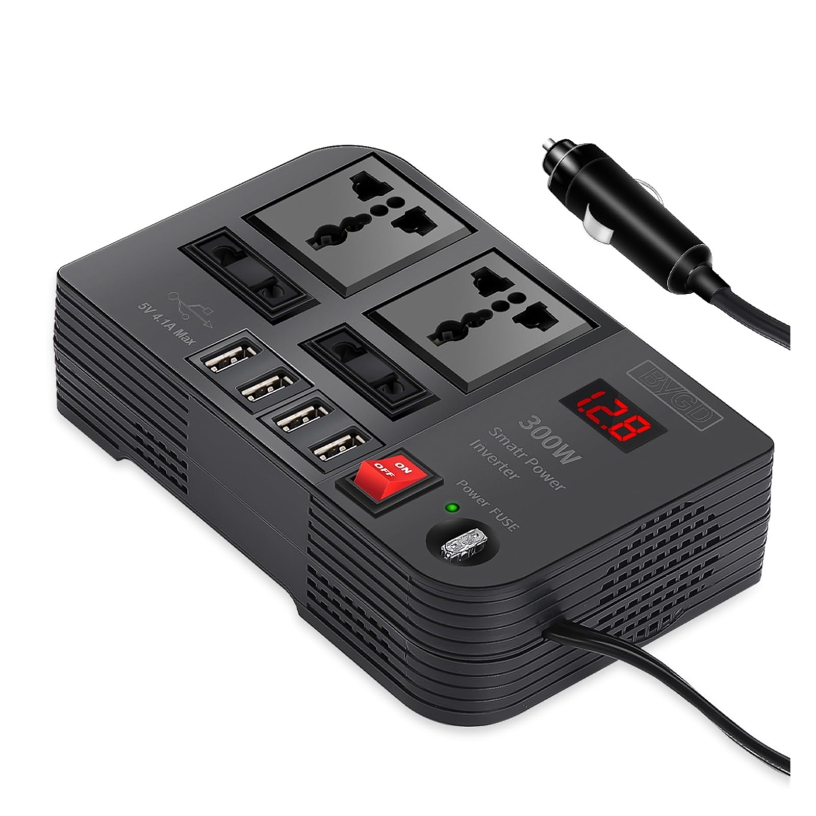 Onduleur de puissance voiture pour charger un PC portable sur l'allume-cigare 12V 220V