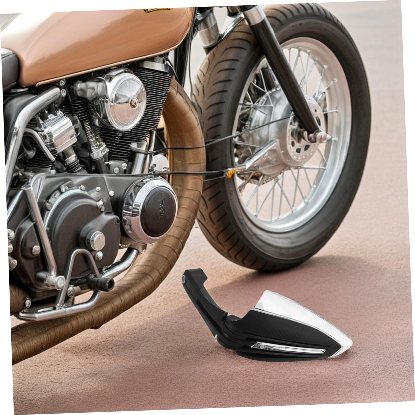 Protector de Manos para Motocicleta Led, Juego 1, Negro | Abs Acrílico, Instalación Sencilla y Desmontable, Incluye Contrapeso y Tornillos, Cable de 40cm