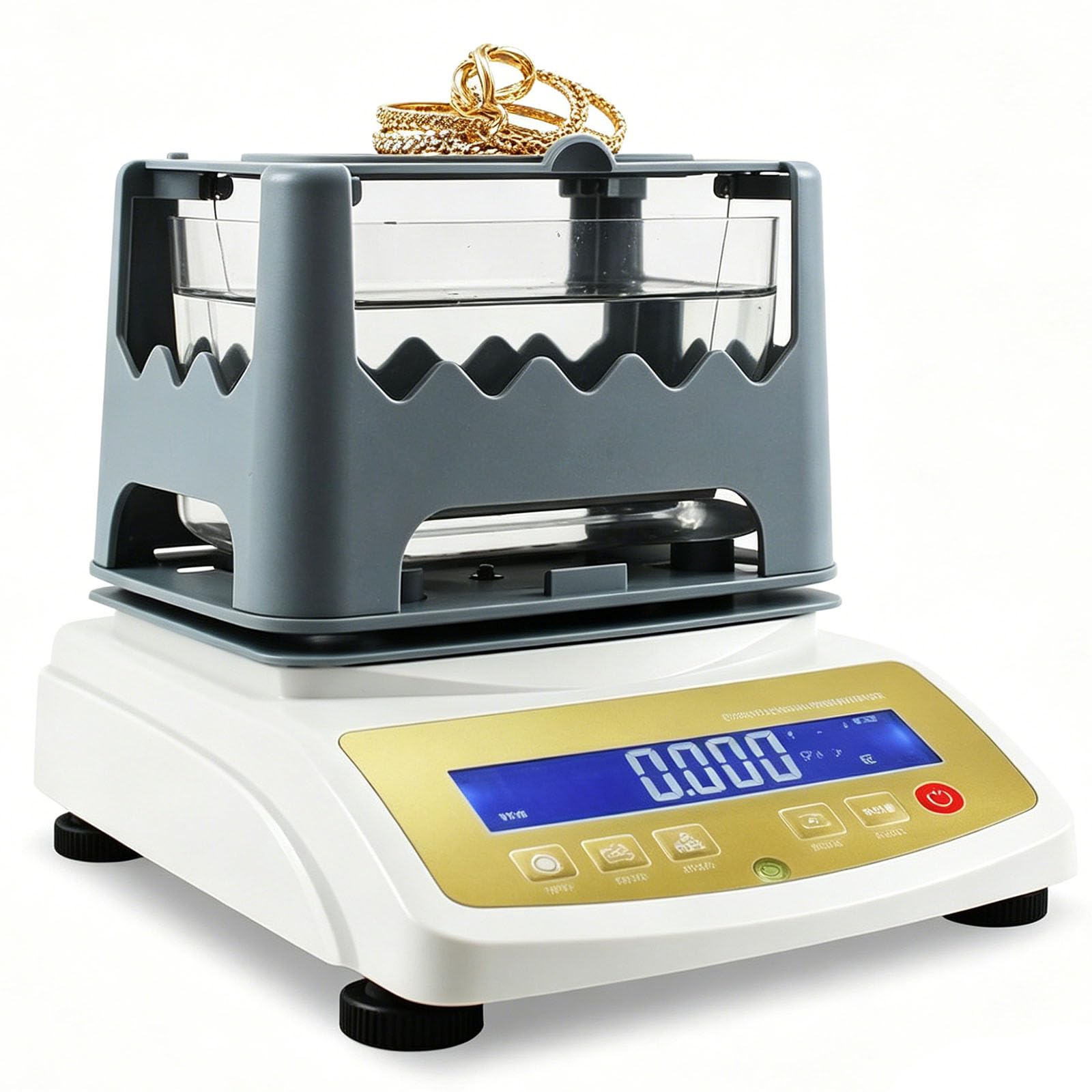FXNFXLA Density Analyzer for Gold and Silver, Gold Purity Tester, Precious Metal Authenticity Tester, Gold Purity Testing Machine, for Gold, Platinum, Palladium | Jewelry/Pawn Shop 600g/0.01g