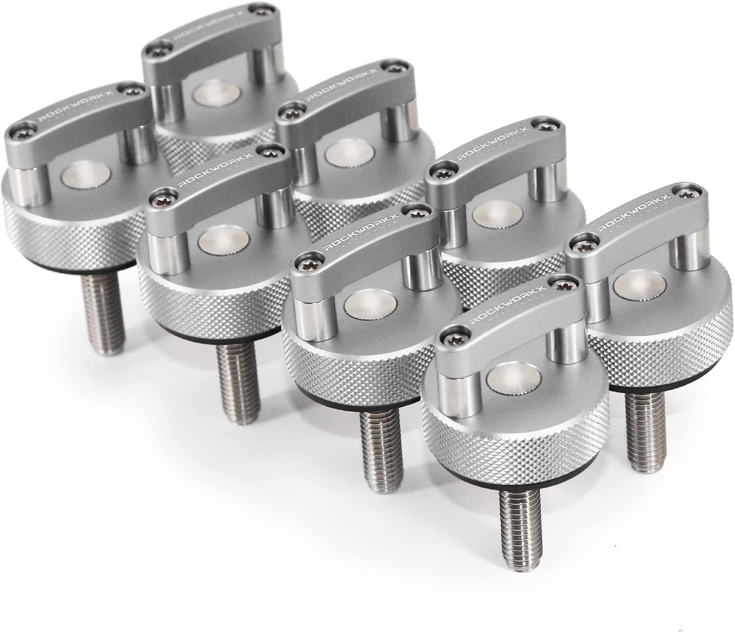 ROCKWORKX Billet Aluminum Bronco Hard Top Quick Removal Fastener Thumb Screw, Integrated D Ring