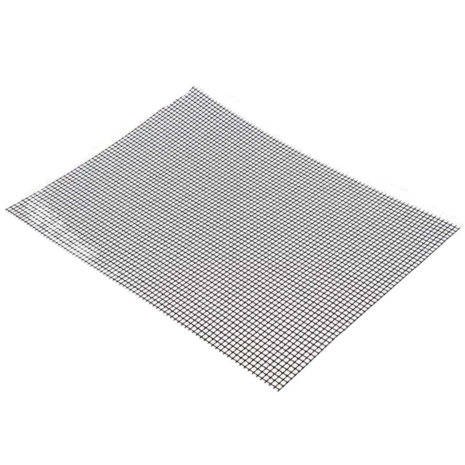 Ofenmatte 6 Stück Antihaft-Grill-Netzmatte, Grillnetz, wiederverwendbar, leicht zu reinigen, Kochmatte, Grill-Werkzeug(Black)