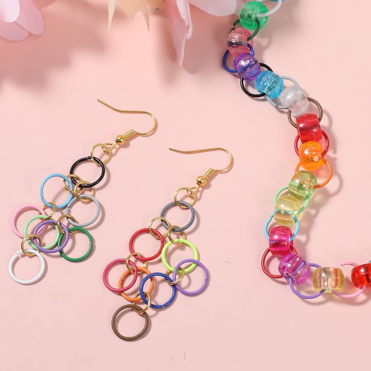 300 Pcs Colored Jump Rings 10mm Iron Metal Jump Rings Close O Ring Connectors Jewelry DIY Findings for Jewelry Keychain Choker Earring Necklaces Bracelet Making - Image 6