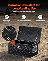 Vista 3 de VEVOR Caja de Herramientas de Aluminio Resistente para Cama de Camión, Caja de Herramientas con Placa Estriada con Mango Lateral y Llaves