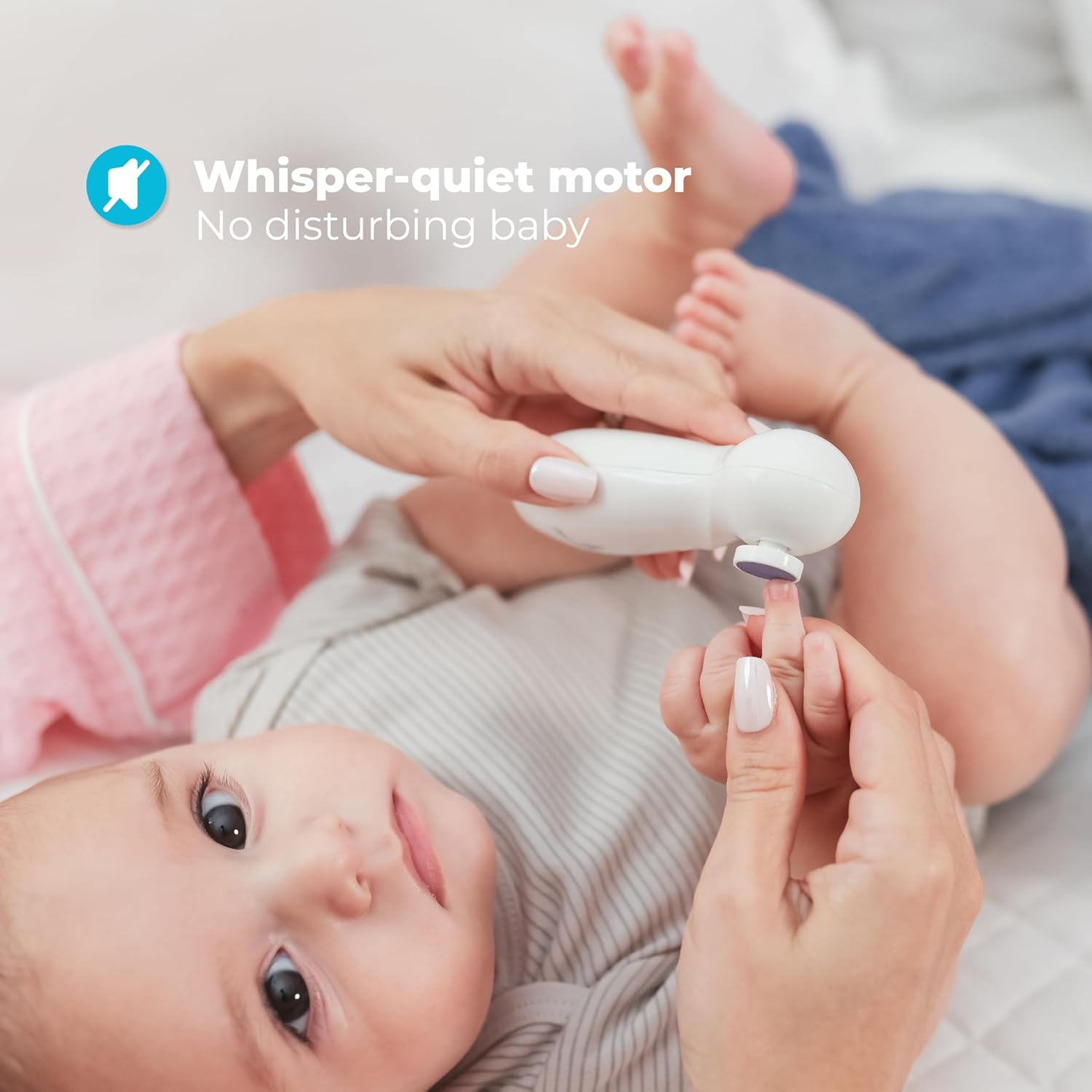 Primo Passi Baby Electric Nail Filer | Baby Nail Trimmer | Grooming Kit for Newborn Toddler and Kids Fingernails & Toes