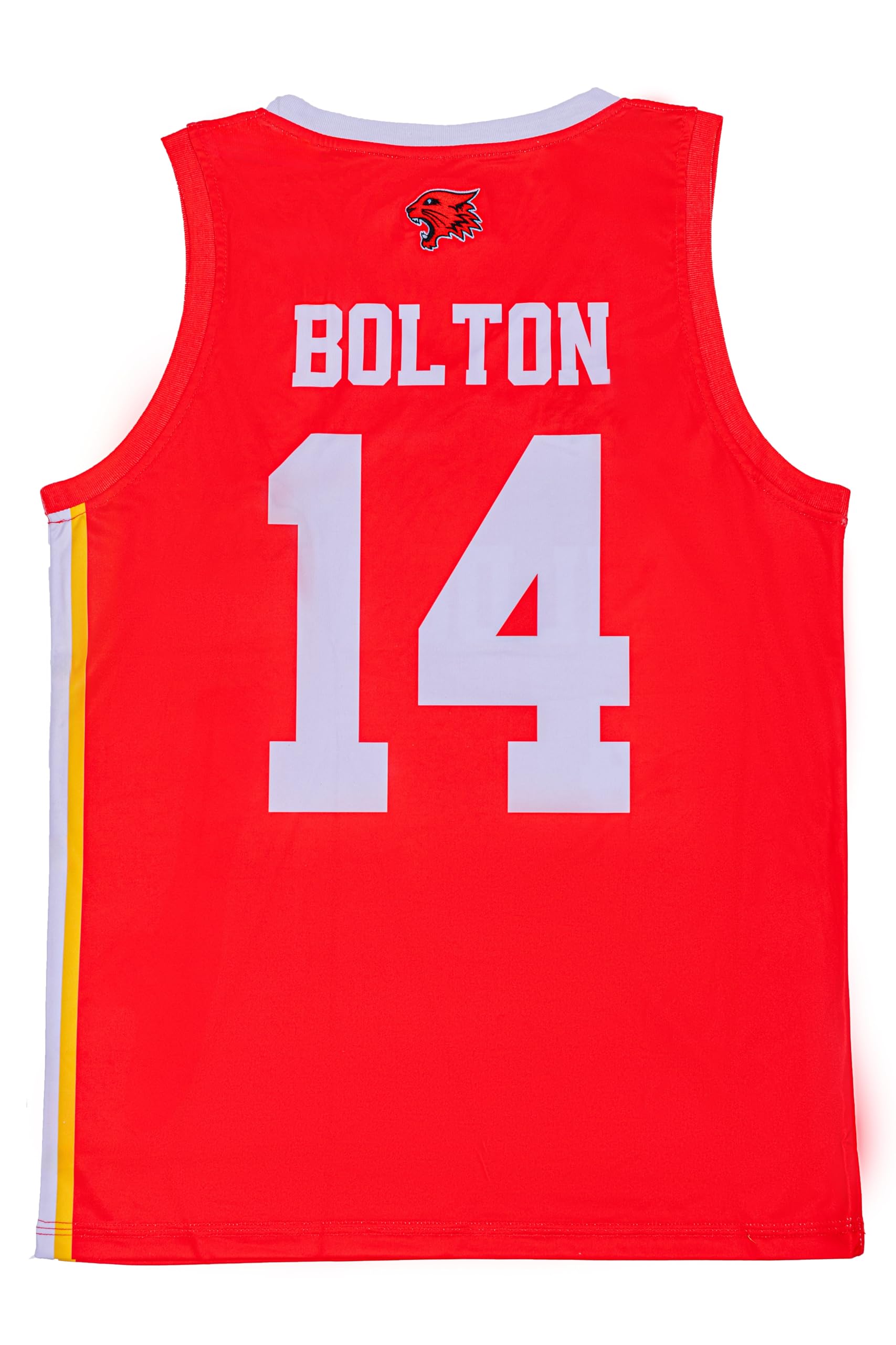 Troy Bolton High School Wildcats Basketball Jersey #14 V-Neck Athletic Sewn Tank Top Red