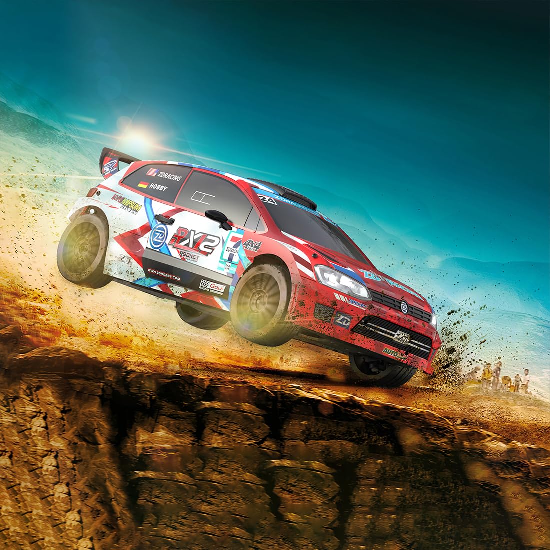 RX12 Auto telecomandata 1:12 RC Auto per adulti, ZD RC Auto da corsa 4WD Brushless Rally Car, modelli da collezione per adulti (rosso)