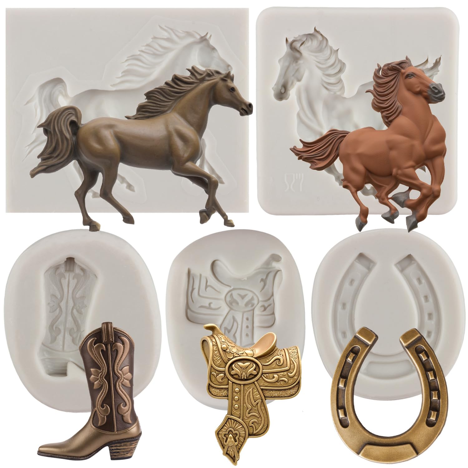 JLZK Stampi In Silicone Per Ferro Di Cavallo Stampo Per Cupcake