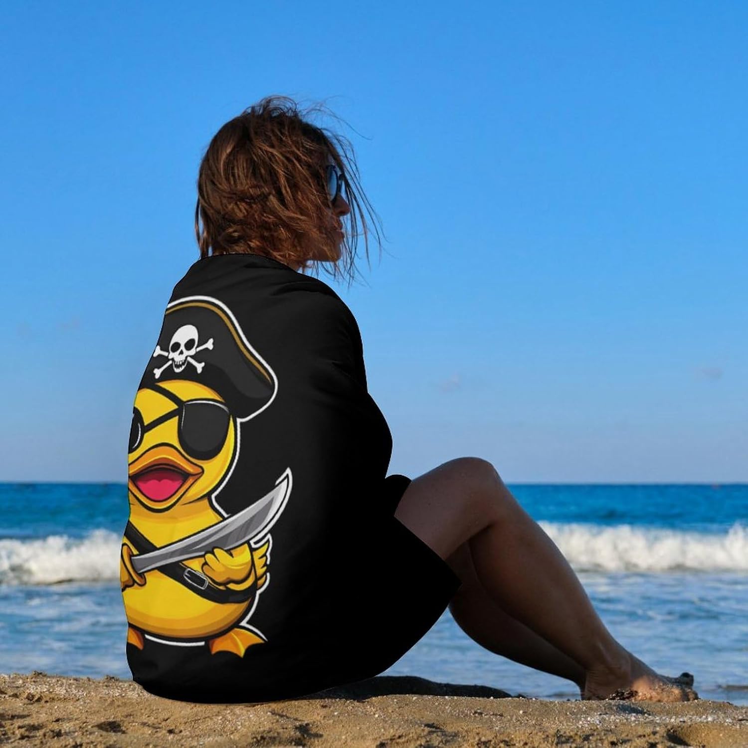 Yellow Rubber Duck Oversized Beach Towel Soft Absorbent Pool Bath Swim Towels for Adults Travel Vacation Gifts 130x80cm