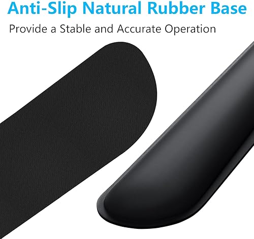 Miniatura 5 de Dapesuom Juego de reposamuñecas para teclado, bonito cojín de muñeca de piel sintética para teclado de computadora y alfombrilla de mouse,