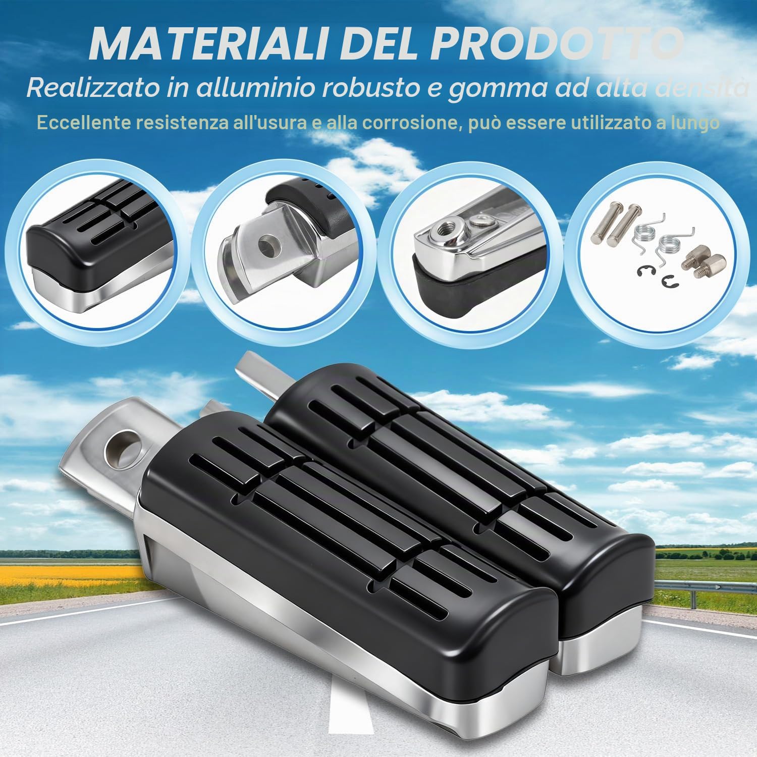 Pedaline Moto,Poggiapiedi Pedane Moto per MT03 MT07 XJ6 TDR125R FZ6 FZ1 FZ6R FZR600 FZS600 FJR1300 XJ600N XJ600S YZF600 R6 YZF600 R6S TDM900 XJ900S YZF1000 R1