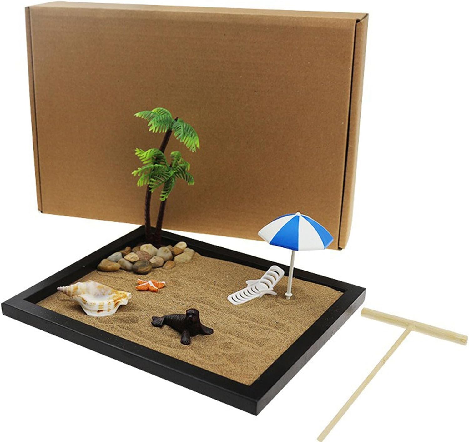 Compacts Oceanics Display Set with Blue Sand Base and Marine Creature Meditations Accessories Desktop Sandboxs Beach Scene