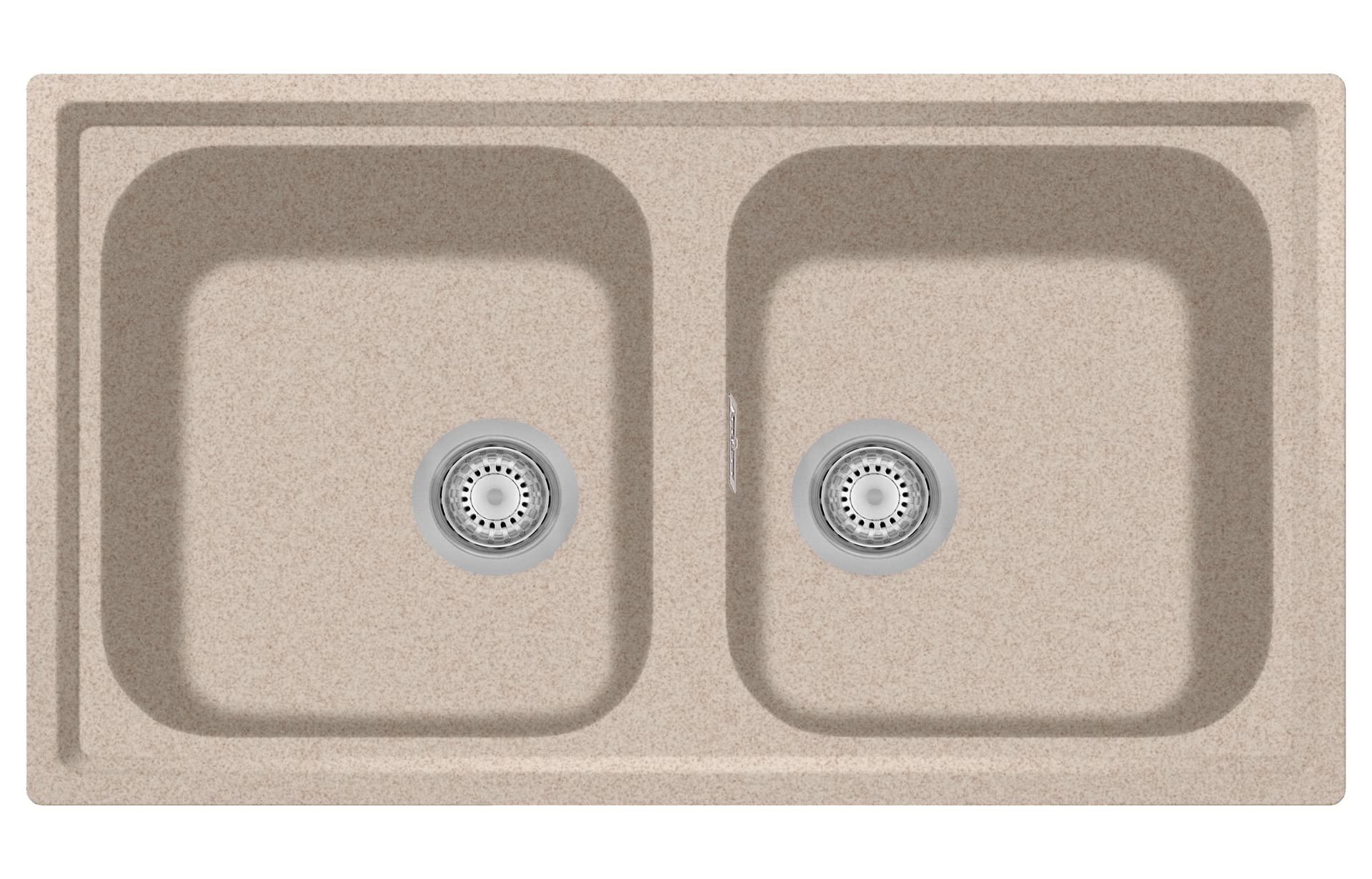Lavello composito Plados PL0862 due vasche + tagliere legno (Avena)
