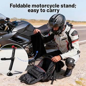 Motorcycle Rear and Front Wheel Lift Stand Trail Stand Easy And Portable-Second Generation New Design for Most Motorcycle Wheels