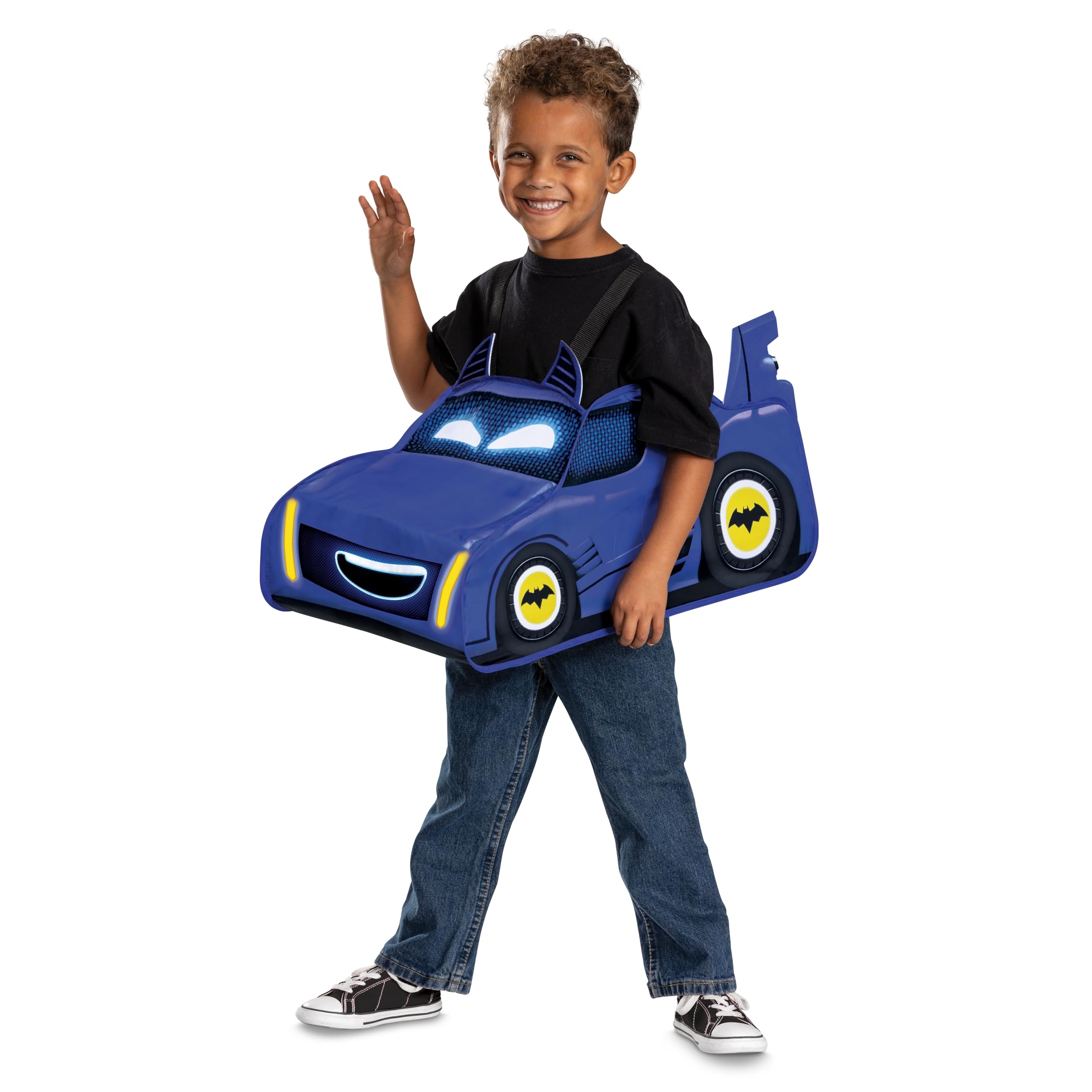 Disguise Bam Pop Out Costume, Official Batwheels Ride On Costume for Kids, One Size (Up to Size 6)