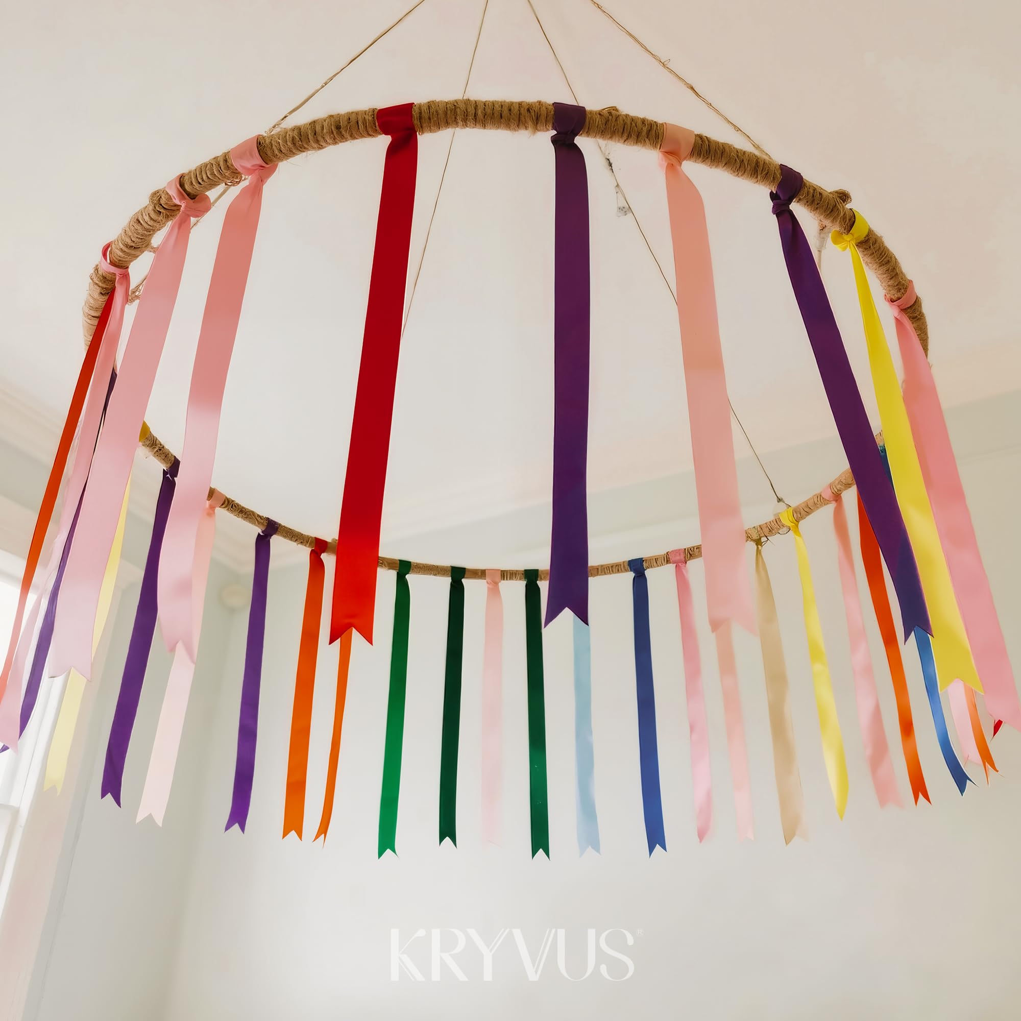 Rainbow Satin Ribbon Set, 10 Colors, 3/8 Inch x 6 Yard Each, 60 Yards Total, Double Faced Colorful Ribbon for Crafts, Gift Wrapping, Hair Bows, Wedding and Party Decorations, DIY Projects