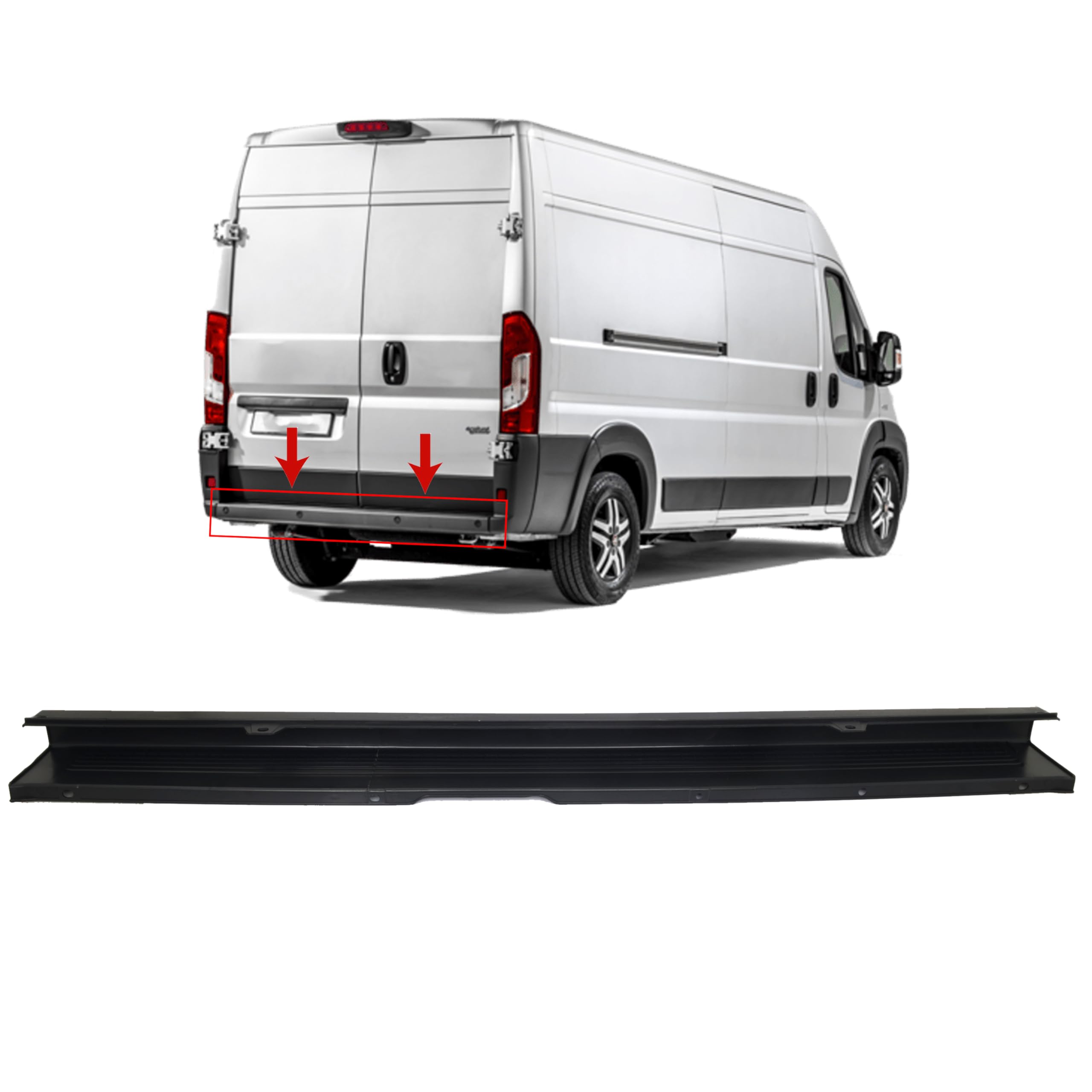 Rear bumper Fiat Ducato since 2006 right corner, 270 Rear bumper Fiat Ducato since 2006 right corner, 270