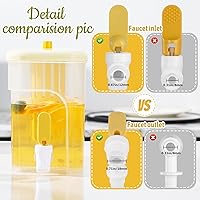 Vista 3 de 1 Gallon Drink Dispenser for Fridge, Water Container with Spigot, Upgraded Gallon Water Dispenser Ice Tea Pitcher for Fridge