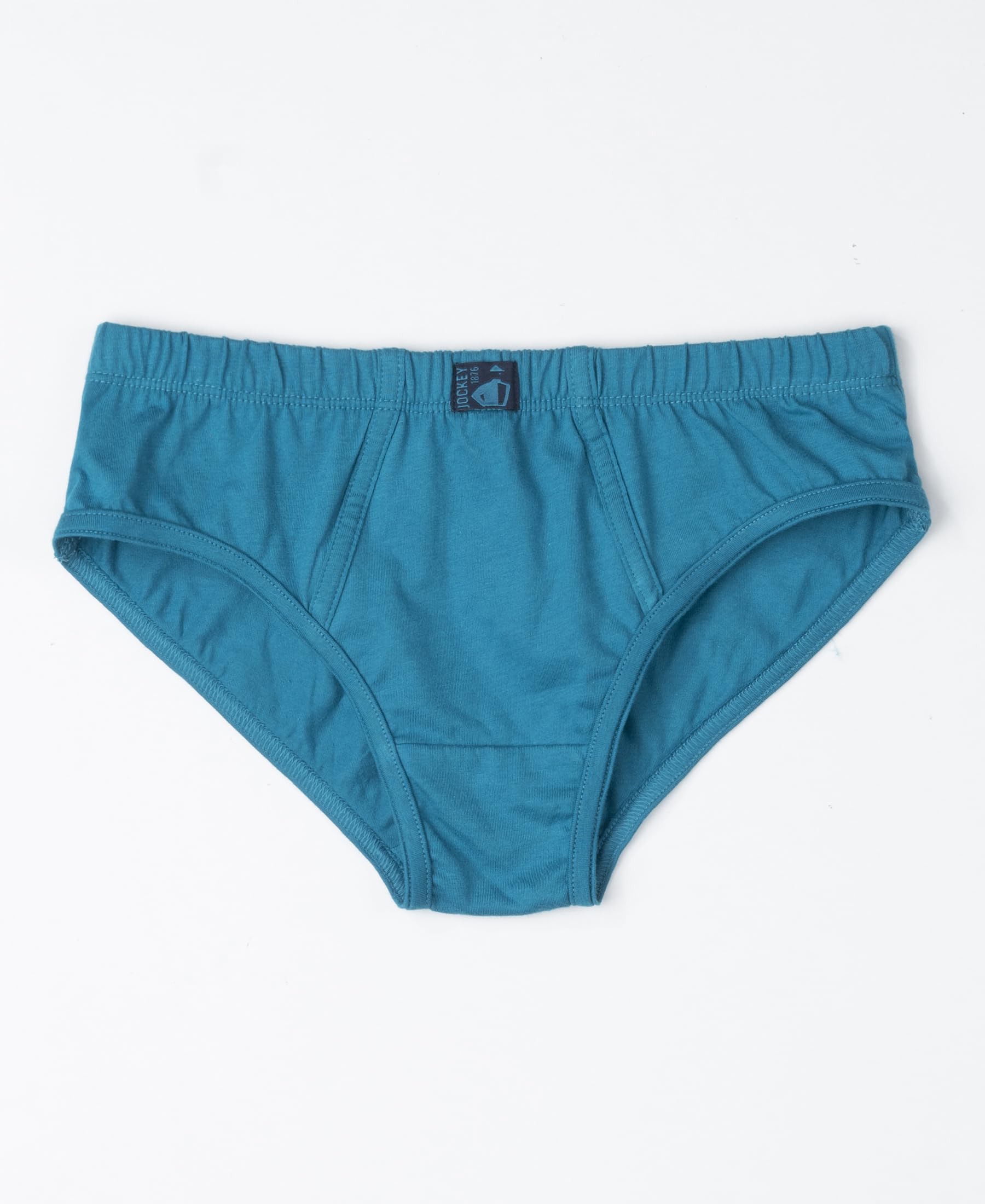 Jockey 3035 Boys Super Combed Cotton Solid Brief with Ultrasoft Waistband (Pack of 3)_Mandarin Orange, Navy & Ocean Depth_9-10 Yrs - Image 4 thumbnail