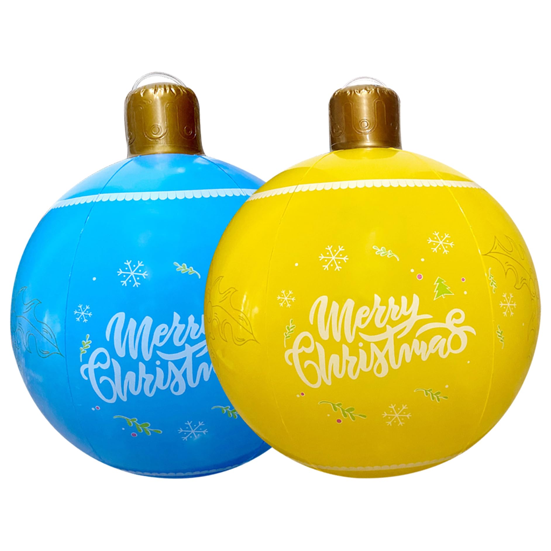 Boules de Noël gonflables 2PCS grand format en PVC pour patio et jardin extérieur