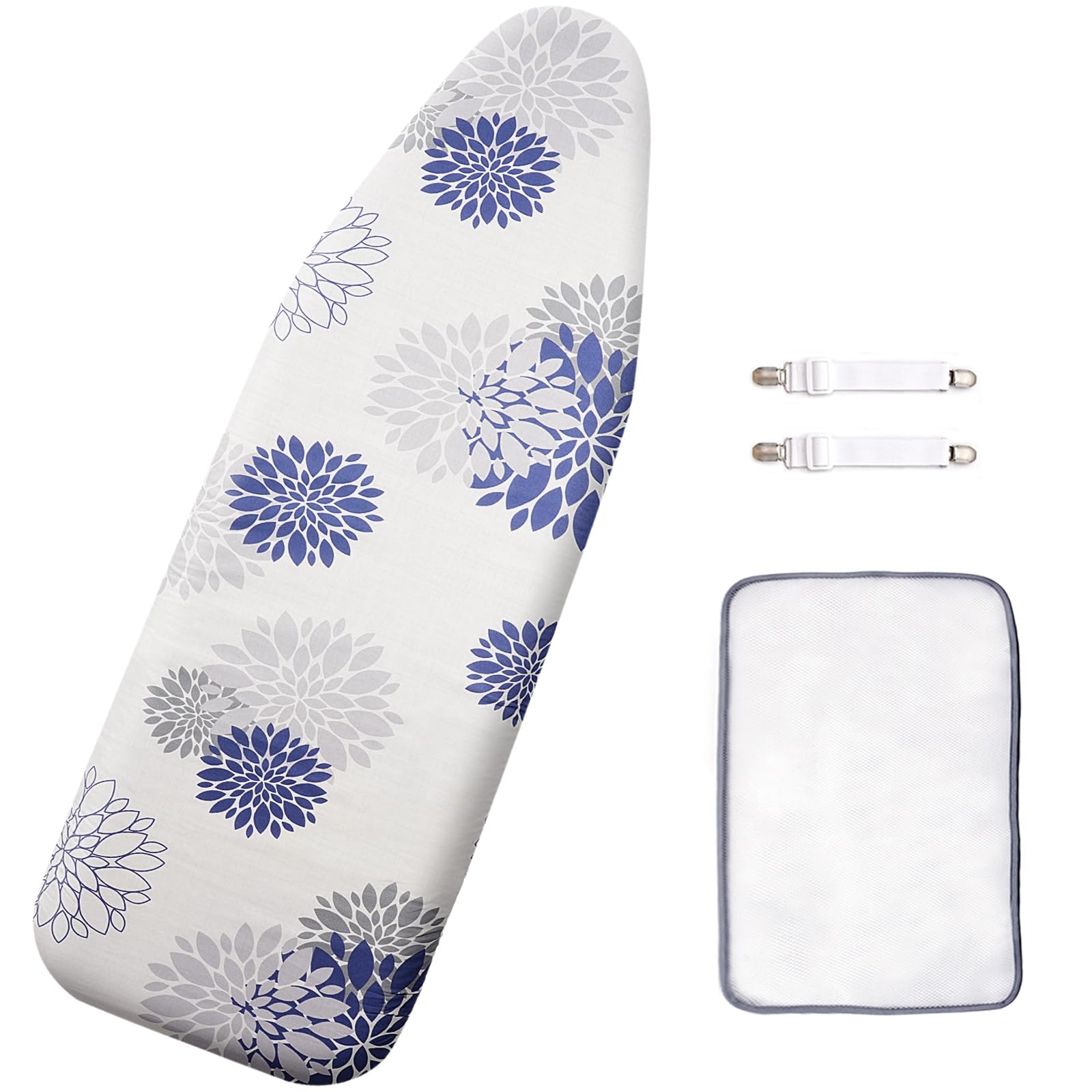 SheeChung 14"x42" Over-The-Door Ironing Board Cover and Pad,Heat Resistance