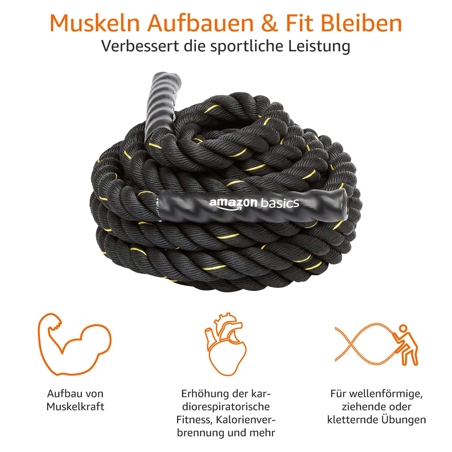 Amazon Basics - Trainingsseil Battle Rope