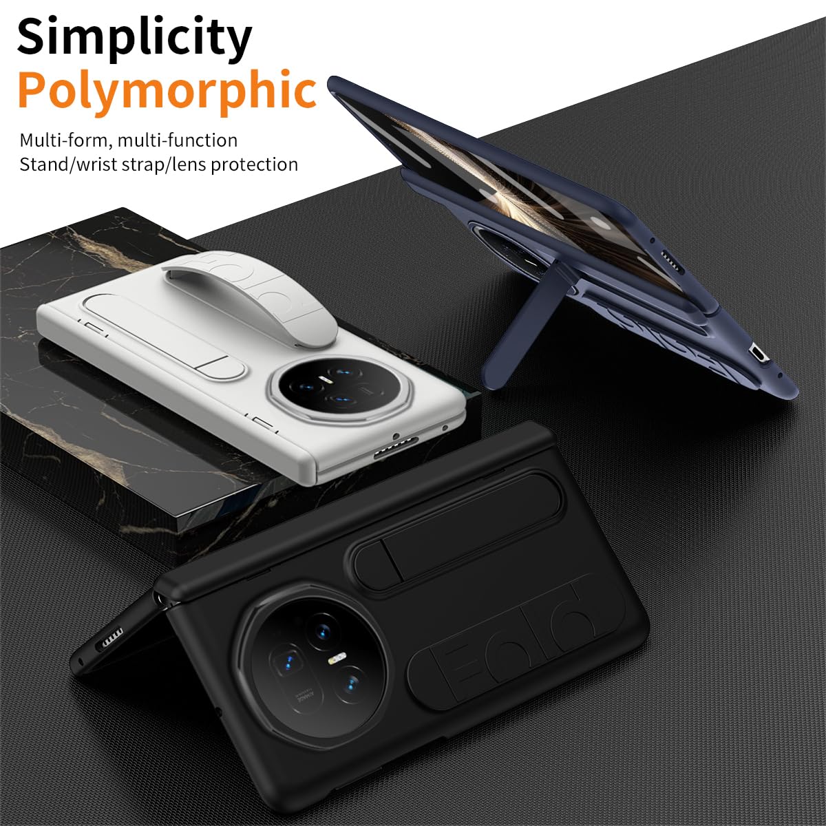 MuSylonz For Honor Magic V5 Case With Kickstand & Screen Protector - View #3