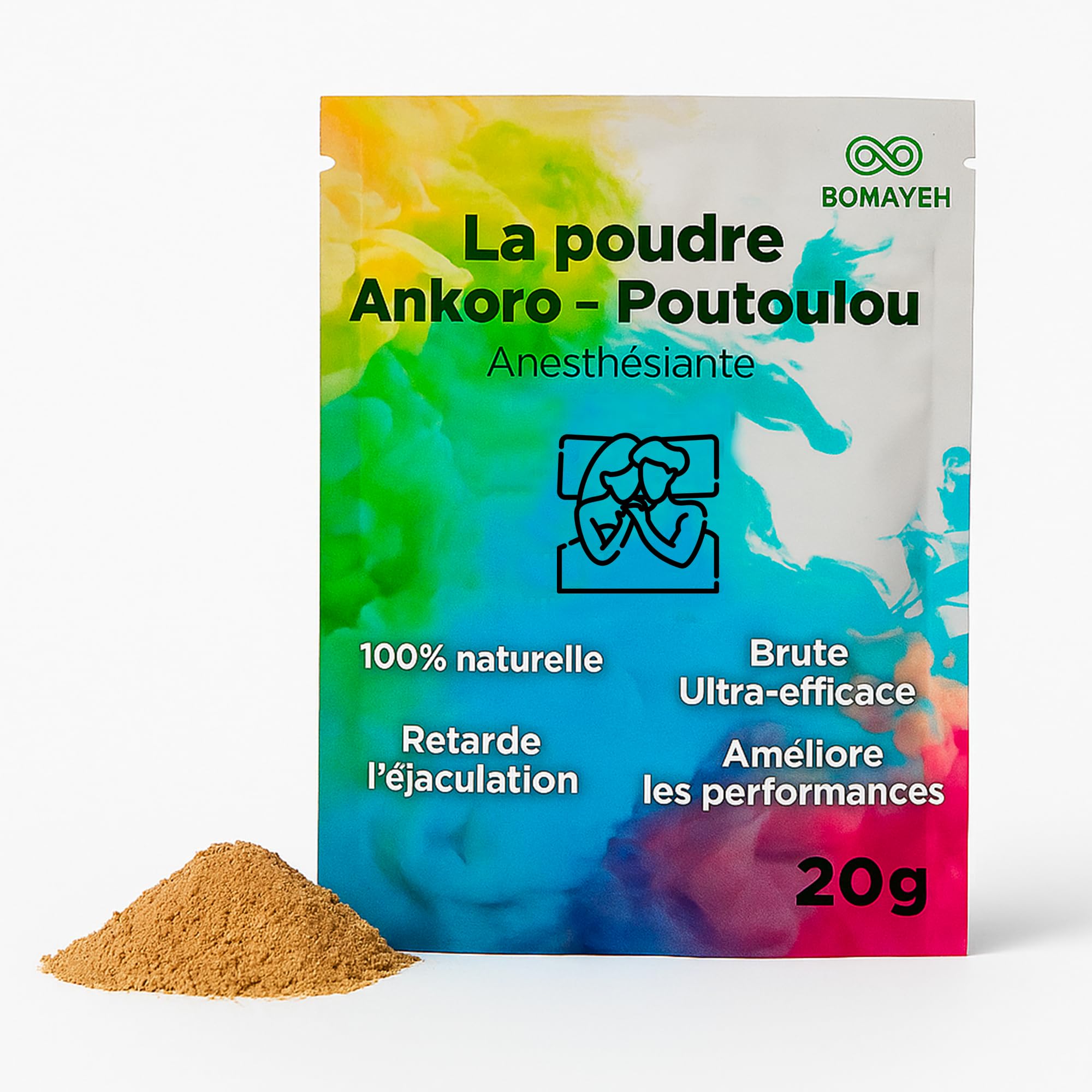 Polvo crudo 100% natural Ankoro Poutoulou - retardante de la eyaculación altamente eficaz, sin efectos secundarios y que prolonga las relaciones sexuales. (10, Gramos)