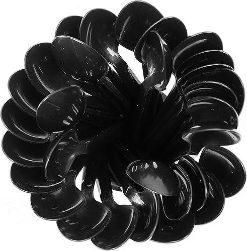 Miniatura 2 de Cubiertos de plástico desechables HeavyWeight (cucharaditas - Negro, 100)