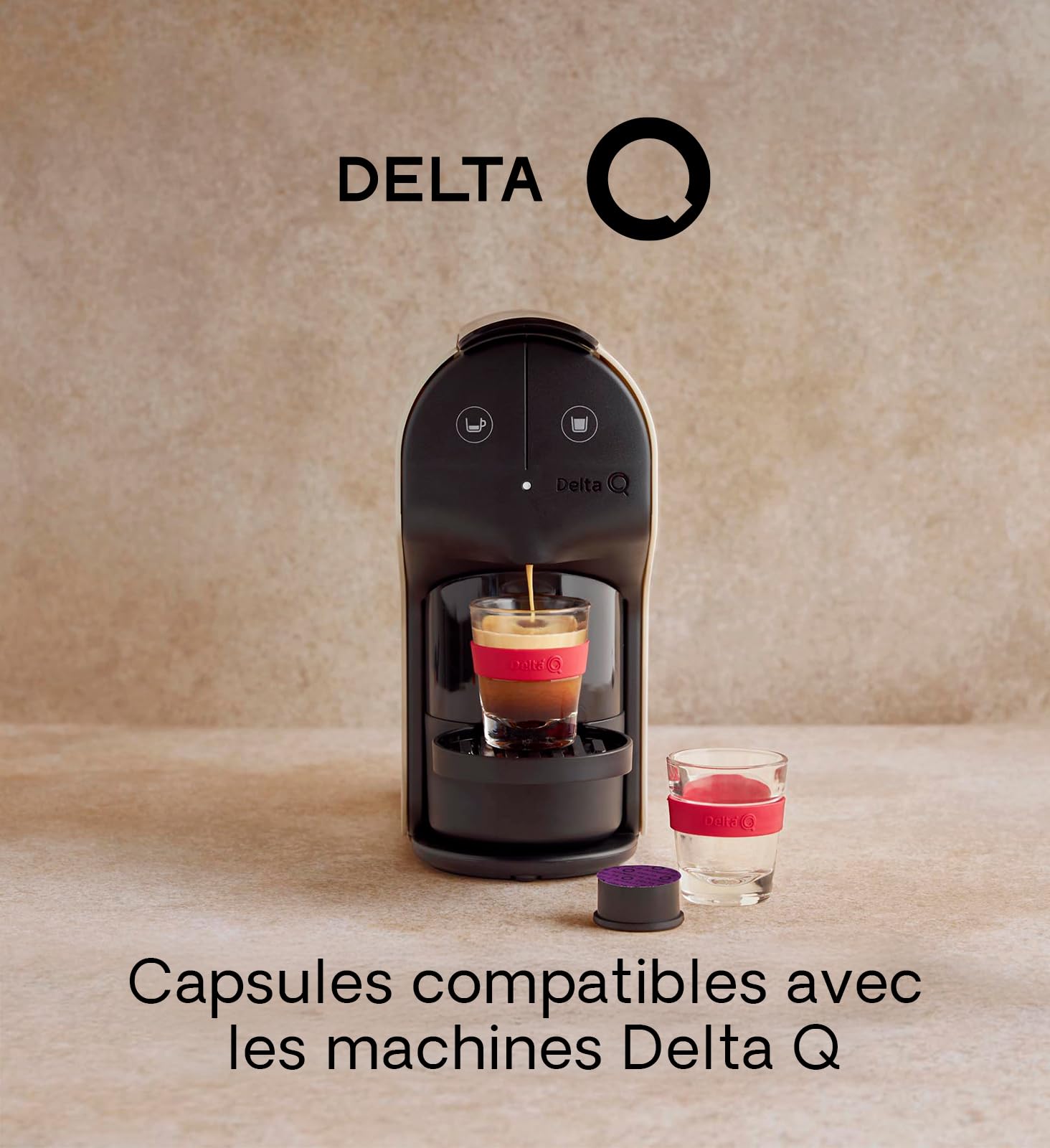 Delta Q 80 Capsules de Café MythiQ, Intensité 15 | Compatibles avec les Machines Delta Q, Espresso Intense aux Notes de Cacao, Chocolat et Noix Grillées, Fabriqué en Portugal