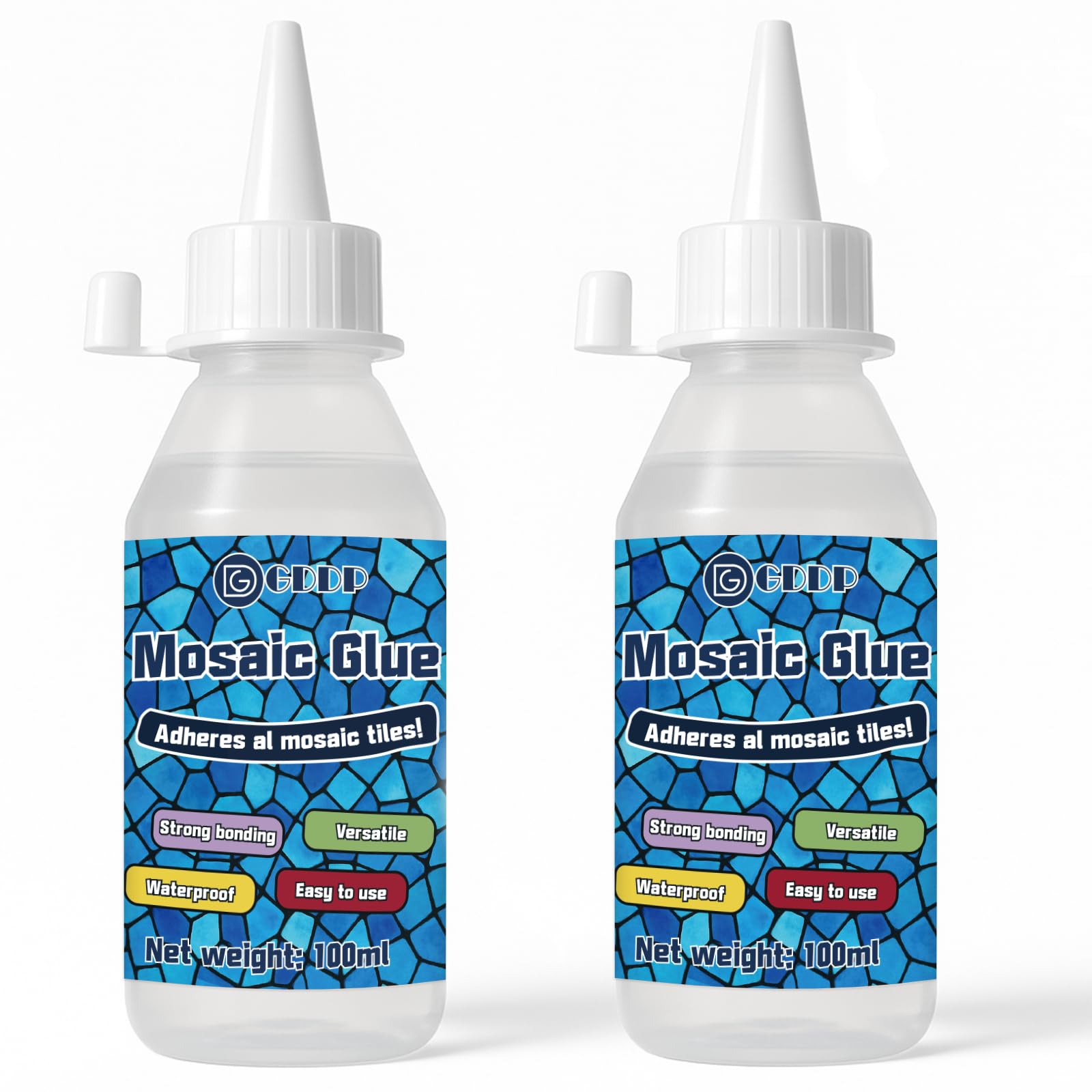 200ml Clear Mosaic Tile Glue, Waterproof and Moisture Proof Fast Drying, for DIY Crafts, Suitable for Glass, Tile