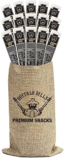 Buffalo Bills 15-Piece Mild Venison Jerky Burlap Gift Wine Bags - 15 Mild Venison Jerky Strips